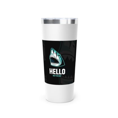 Shark-Themed Insulated Tumbler | Fun Travel Cup, Gift for Shark Lovers, Perfect for Beach Days, Summer Vacation, Hello Shark Design