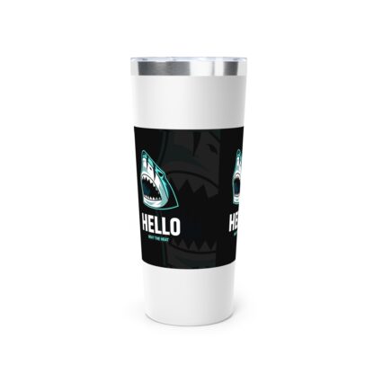 Shark-Themed Insulated Tumbler | Fun Travel Cup, Gift for Shark Lovers, Perfect for Beach Days, Summer Vacation, Hello Shark Design - Image 3