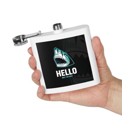 Shark-Themed Stainless Steel Flask | Funny Gift for Groomsmen, Tailgating, Camping, Adventure, Personal Use - Image 4