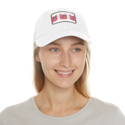 Colorful Monster Dad Hat with Leather Patch, Casual Cap for Dads, Unisex Accessory, Fun Summer Hat, Unique Gift for Father's Day