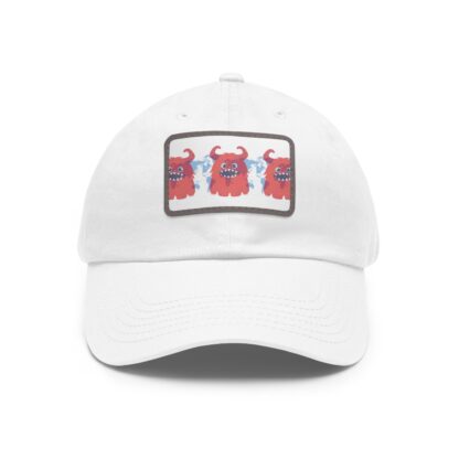 Colorful Monster Dad Hat with Leather Patch, Casual Cap for Dads, Unisex Accessory, Fun Summer Hat, Unique Gift for Father's Day - Image 2