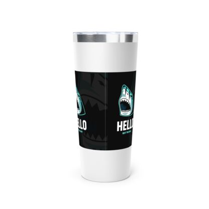 Shark-Themed Insulated Tumbler | Fun Travel Cup, Gift for Shark Lovers, Perfect for Beach Days, Summer Vacation, Hello Shark Design - Image 2